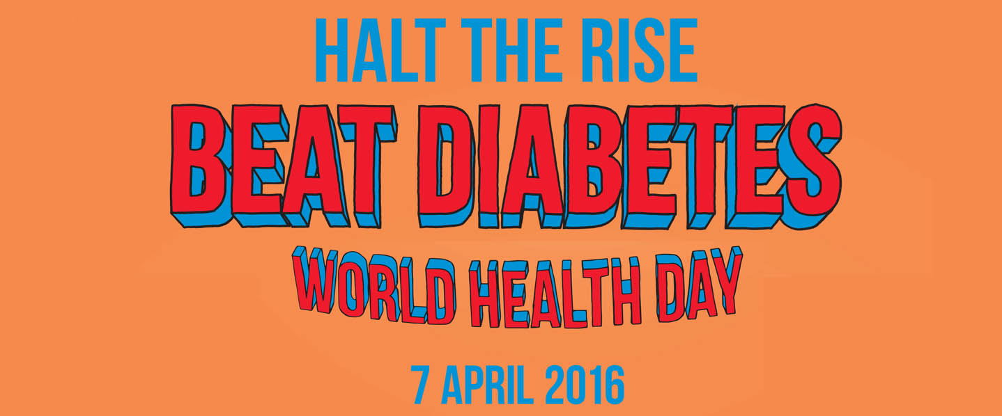 Journée mondiale de la santé - affiche OMS - Diabète 2016 - Calendovia
