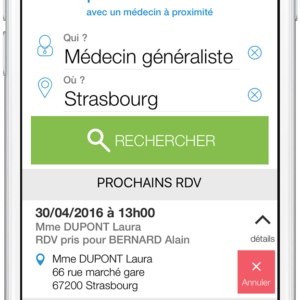 Application mobile Calendovia pour la prise de rdv médicaux